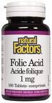 Folic Acid 1mg (90 Tabs)* Natural Factors