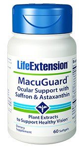 MacuGuard Ocular Support plus Astaxanthin & C3G (60 softgels)* Life Extension