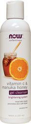 Vitamin C & Manuka Honey Gel Cleanser (8 oz) NOW Foods