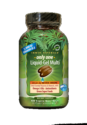Only One Liquid-Gel Multi with Iron (60 soft gels) Irwin Naturals