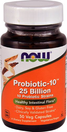 Probiotic-10 25 Billion ( 50 Vcaps) NOW Foods