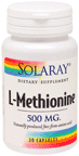 L-Methionine (500mg) 30 caps Solaray Vitamins