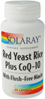 Red Yeast Rice plus CoQ-10 (60 Vcaps) Solaray Vitamins