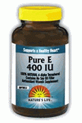 Pure Vitamin E 400 IU (100 softgels Soy-Free) Nature's Life