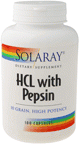 HCl with Pepsin (100 capsules) Solaray Vitamins