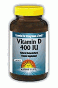 Vitamin D 400IU (200 softgels) Nature's Life