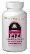 GABA (750 mg 90 Tabs) Source Naturals