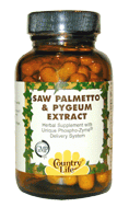 Saw Palmetto & Pygeum Extract (90 Caps) Country Life