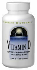 Vitamin D3 1000 IU (200 Tabs)* Source Naturals
