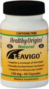 TEAVIGO 150mg Green Tea Extract (60 capsules) Healthy Origins