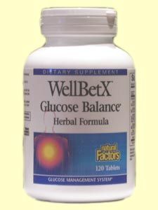 WellBetX Glucose Balance Herbal Formula (120 Tabs)* Natural Factors