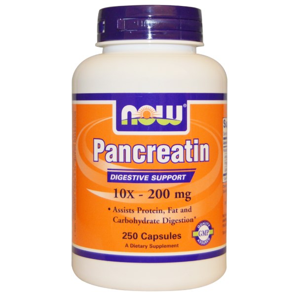 Pancreatin naturally contains protease (protein digesting), amylase (carbohydrate digesting), and lipase (fat digesting) enzymes. An enzyme to aid in the digestion of protein, fat, and carbohydrate.