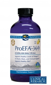 ProEFA from Nordic Naturals balances a healthy blend of omega-3 and omega-6 fatty acids, contributing to healthier skin, joints, brain function and mood..