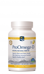 ProOmega-D from Nordic Naturals nourishes the body with essential Omega-3s and Vitamin D3..