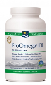 ProOmega LDL contains essential Omega-3s for brain health and Red Yeast Rice plus CoQ10 to help maintain healthy cholesterol levels..