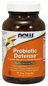 Probiotic Defense (90 Vcaps) NOW Probiotic Defense is a combination of friendly probiotic bacteria, including ones commonly found as soil organisms, blended into a fermented whole food base. Ultimate Immune and digestive support. Buy at Seacoast Vitamins Today..