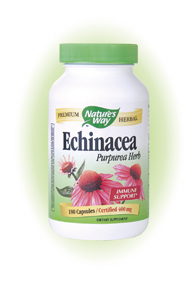 Nature's Way Echinacea Purpurea Herb Capsules. Echinacea grows wild in the midwest, and was used by Plains Indians more than any other herb. Today Echinacea is the best known herb available..