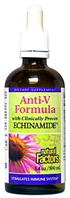 Natural Factors Echinamide Anti-V Formula is the optimal formula to support the body's resistance to pathogens..