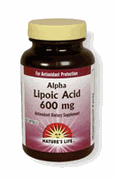 Nature's Life Alpha Lipoic Acid 600 mg has been discontinued by the manufacturer..