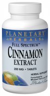 Planetary Formulas Full Spectrum Cinnamon Extract improves digestion and blood sugar levels..