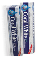 Coral Inc. Eco Safe Coral White Toothpaste, no fluoride, pH balanced, formulated with ionic calcium from above sea coral..