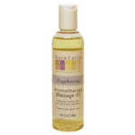 Aura Cacia Euphoria Massage Oil (4oz) is a 100% botanical massage oil that gives off a pleasing aromatic smell.