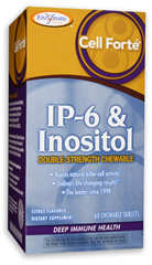 Enzymatic Therapy Chewable Cell Forte IP6 + Inositol with citrus flavor provides double strength natural killer cell enhancing activity with a delicious citrus flavor..