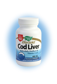 Containing high levels of Omega-3 fatty acids, Nature's Way EFA Gold Cod Liver Oil also offers naturally occurring Vitamins A and D, which all work together to build a healthy cardiovascular system, reduce risk for low birth weight, and improve the body's immune system..