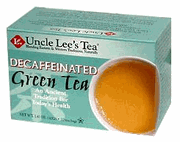 Uncle Lee's Tea is a delicious green tea that is decaffienated and natural..