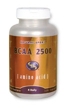 Natural SportÂ® BCAA 2500  are essential amino acids that are mainly absorbed by the skeletal muscle where they help support healthy protein synthesis..