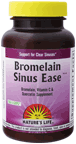 Reduce sinus congestion and inflammation by taking Bromelain Sinus Ease. It also contains Vitamin C and Quercetin.