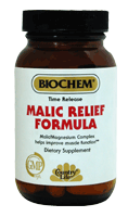 Malic Relief Formula supports the muscular system and helps relieve aches and pains.