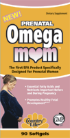 Prenatal Omega Mom is formulated with important ingredients, including DHA from fish oil, to support the mother and assist with fetal development..