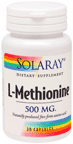 Solaray L-Methionine is an essential amino acid that helps to promote regular metabolism.