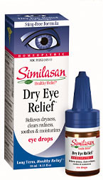 Similasan's unique 'Active Response Formula' quickly stimulates the eye's natural ability to fight dryness and clear redness due to smog, stress, age, contact lens wear, etc.  Gentle enough for children - strong enough for adults..