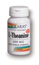Solaray L-Theanine 200 mg (45 Vcaps) is a supplement designed for optimal relaxation with no drowsiness.