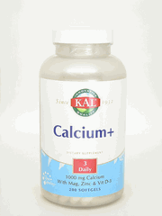 Calcium + contains 1000 mg of Calcium along with fair amounds of Zinc, Magnesium and Vitamin D-3. It helps support strong bones and teeth..