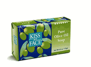 Pure Olive Oil Soap by Kiss My Face is a natural cleansing and moisturizing soap..