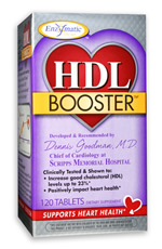 Natural HDL Booster helps the body to elevate 'good cholesterol' levels, reduces C-reactive protein, and promotes overall healthy cardiovascular system..