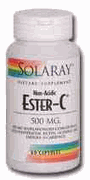 Ester-C contains the metabolite Threonate which is thought to help enhance the cellular uptake of Vitamin C. This unique antoxidant formula also includes bioflavonoids to help provide nutritive support for capillary permeability.. . Additionally Solaray has added a synergistic base of Hesperidin, Rutin, Acerola and Indol-3-Carbinol to support the Vitamin C uptake.