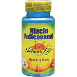 Nature's Life Niacin Policosanol Flush Free Niacin supports blood circulation, and boosts the good HDL cholesterol.