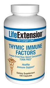Thymic Immune Factor by Life Extension is a specially formulated blend of herbs and tissue from the thymus, spleen, and lymph system..