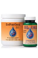 Coral, Inc. Eco Pure Coral contains bio-available coral calcium along with 72 trace minerals..