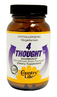 Country Life 4 Thought supports improved memory with formulated neuro nutrients..