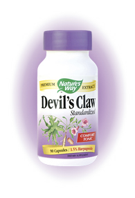 Devil's Claw (Harpagophytum procumbens) comes primarily from Africa and earns its name because of its large, claw-like fruit. The root of Devil's Claw contains harpagosides, which have several health benefits. Devil's Claw is most commonly used for inflammation and pain relief..