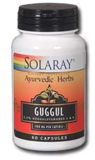 Solaray Guggul Gum Extract is known to lower cholestorol and strengthen the cardiovascular system, especially the heart..