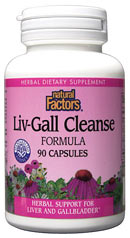 Natural Factors Liv-Gall Cleanse is a supplement designed to help cleanse and support the liver and gallbladder which work together as the filtration system in our bodies. Special Herbs include dandelion helping to cleanse the liver and enhance bile flow..