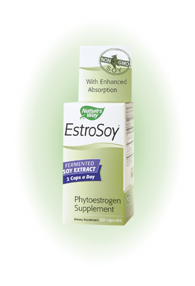 Nature's Way EstroSoy relieves hot flashes & night sweats, supports breast health, promotes healthy bones by helping the body retain calcium..