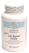 Inf-Zyme Forte (180 Tabs) American Biologics Inf-Zyme Forte (180 Tabs) is a product designed with Proteolytic enzymes and antioxidants to help support your intestine.