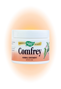 Nature's Way Comfrey Ointment Contains: Tallow, Comfrey leaf, Soybean oil, Olive oil and Beeswax.